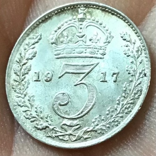 1917 silver threepence - 1917,
