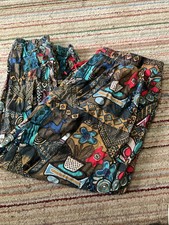 Hippie Colourful Trousers 2 pockets Boho 100% Cotton Festival W38-40 L29” BNWOT