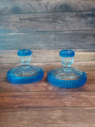 Vintage blue and clear - blue,