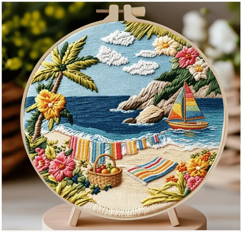 Embroidery hoop kit 20cm - embroidery,
