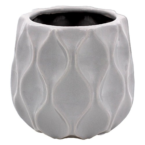 Medium plant pot grey wave - medium,