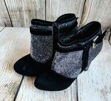 Peacocks Black Fabric And