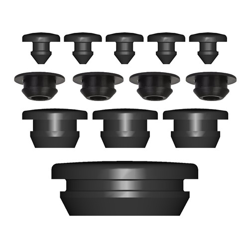 Black short silicone rubber - short,