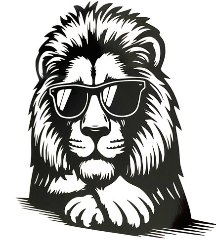 Lion sunglasses decal vinyl - 1x,