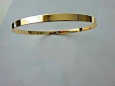 Gold Solid Slave Bangle 4mm