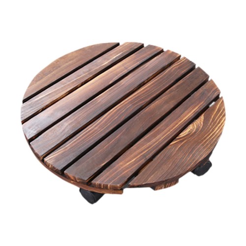 Wooden plant trolley - , on