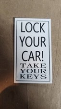 Parking Meter " LOCK YOU CAR" decal.. gas oil POM Rockwell Duncan Miller