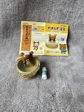 Re-ment Rilakkuma Onsen Hinoki-Buro Miniature Bear Wooden Bath #4 Set Complete