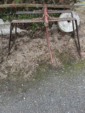 ANTIQUE RUSTIC IRON AND STONE GRINDING  / SHARPENING WHEEL