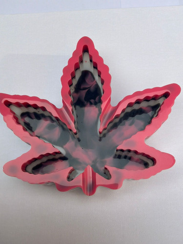 Pink and black glossy resin - and,