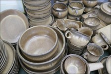 DEN000 Denby Stoneware Vintage Romany Dinner Crockery & Touchstone Cutlery