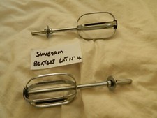Vintage Sunbeam Electric Beater-Mix Model 'AJ' MIXING PADDLES/Whisks .LOT No.4.