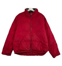 Tommy Hilfiger Puffer Jacket Mens XL Red Down Fill Winter Coat