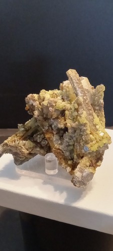Pyromorphite stibnite specimen - pyromorphite,