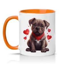 Staffy Puppy Red Hearts Unisex