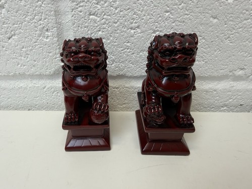 Pair chinese style foo - style, dogs