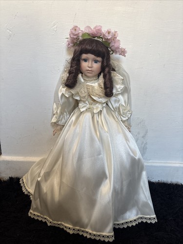 Porcelain bride doll - porcelain,