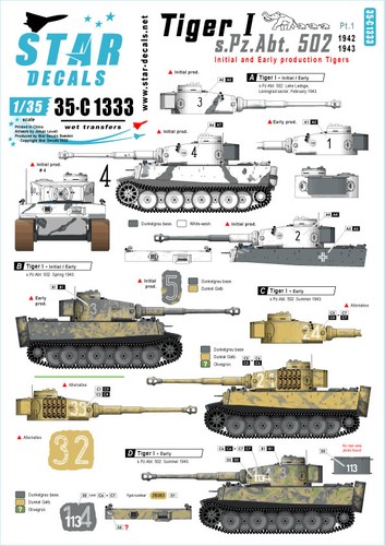 Star decals c1333 35 - decals, 1:35