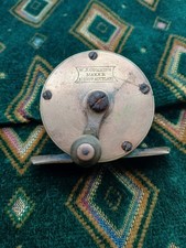ANTIQUE W.J. CUMMINS MAKER BISHOP Auckland 2" BRASS FLY FISHING REEL ENGLAND