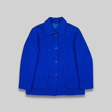 Blue Wool Mohair Blend Coat
