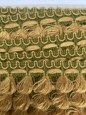 Vintage Gold and Green Upholstery Trim  - 3 cm; £/m - 13m available