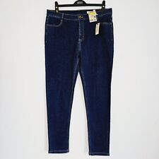 NEW Ex M&S Size 16 Blue Mid Waisted Cotton Stretchy Skinny Denim Jeans Jeggings