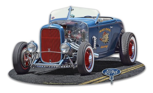 Ford hot rod metal - rod, sign