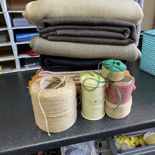 Large hessian burlap bundle - large,