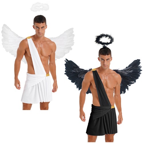 Men angel costume ruffle - men's,