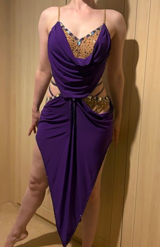 Purple latin dress dance - purple, by