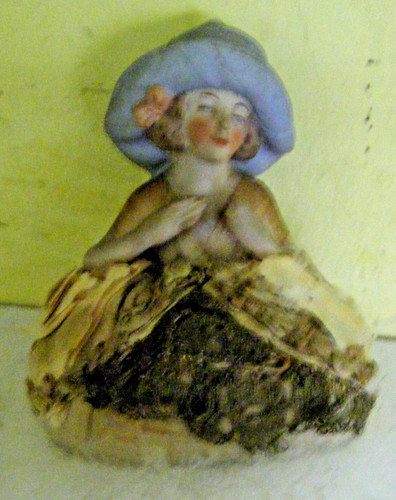 Vintage half doll pin - , cushion