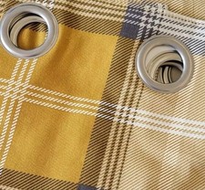 Dunelm Oswald Check Ochre