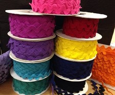 Ric Rac braid poly flat trim dress sewing by metre 2mm -17mm narrow wide 