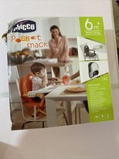 Chicco Pocket Snack Highchair Booster Seat (Dark Grey) From 6+ Months q4