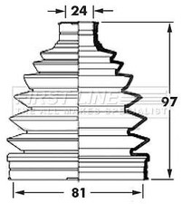 Genuine FIRST LINE Front Outer CV Boot Kit for Subaru Legacy 2.0 (11/99-08/03)