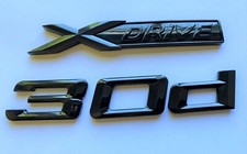 2 x GLOSS BLACK X DRIVE XDRIVE 30d 3.0d REAR BOOT BADGE FITS BMW X1 X3 X4 X5 X6