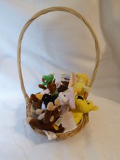 Wanted a good home to a basket collection of 8 soft toys 