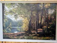 James Wright, Original Oil Painting, large, Autumn Woods 1966