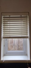 Cream Wooden Venetian Blind  0.5M Wide 1M Drop