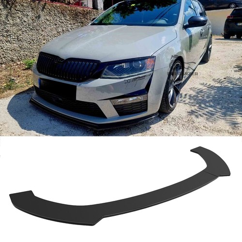 Gloss black front bumper lip - front,