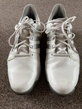 adidas Men’s Adipower Boost Golf Shoes, White/silver, UK 8 - Used VGC