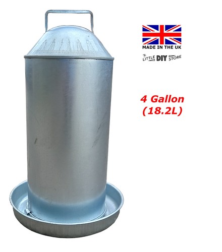 Metal chicken drinker large - metal,