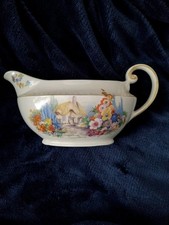 RARE SWINNERTONS OLD ENGLAND GARDENS GRAVY JUG REG 750832 ART DECO