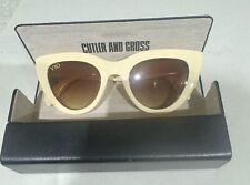 CUTLER AND GROSS OF LONDON  White / Ivory Cats Eyes sunglasses V10