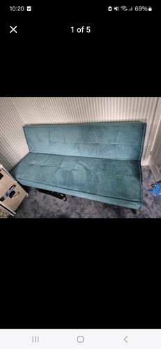 Clic clac blue velvet - velvet, 3-seater