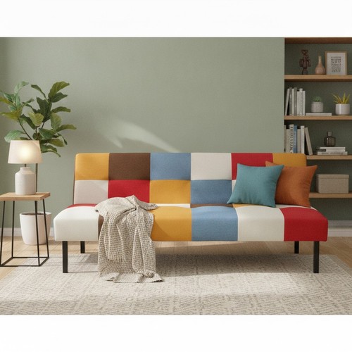 Rainbow patchwork sofa - patchwork,