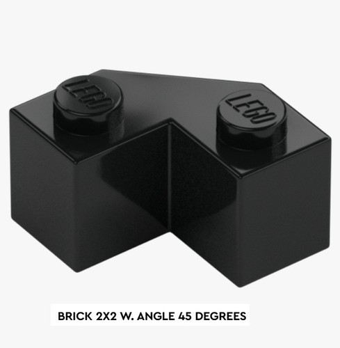 Lego brick 2x2 angle - 2x2, 45