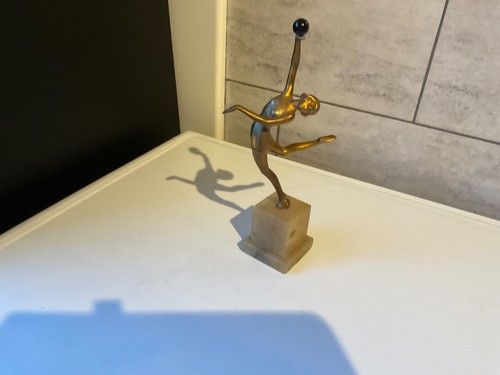 Art deco spelter dancing - spelter, lady