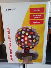 Large rotating 5 colour LED disco ball PARTY/CHRISTMAS/BEDROOM/KITSCH