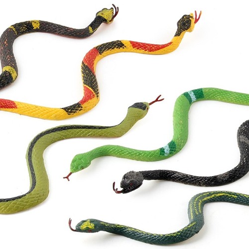 6pcs realistic toy snakes abs - realistic,